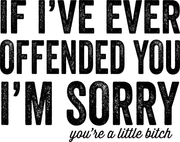 If I've Ever Offended You I'm Sorry Funny Adult-Tshirt