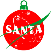 Ornament Santa Nasa Logo Parody Christmas Adult-Tshirt