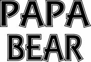 Papa Bear Funny Daddy Bear Adult-Tshirt