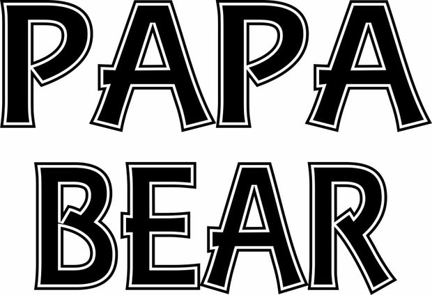 Papa Bear Funny Daddy Bear Adult-Tshirt