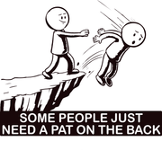 Some People Just Need A Pat On The Back Funny Gift Adult-Tshirt