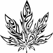 Giant Psychedelic Pot Leaf Marijuana 420 Adult-Tshirt