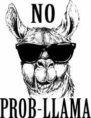 No Prob-Llama Funny Llama Lovers Adult-Tshirt