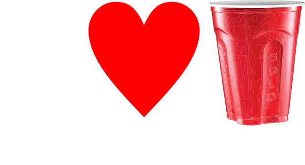 I Love Red Solo Cup Proceed To Party Adult-Tshirt