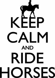 Keep Calm And Ride Horses Equestrian Horse Lovers Adult-Tshirt