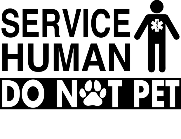 Service Human Do Not Pet Funny Dog Lover Gift Idea Adult-Tshirt