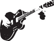 Shadow Guitar Music Lover Adult-Tshirt