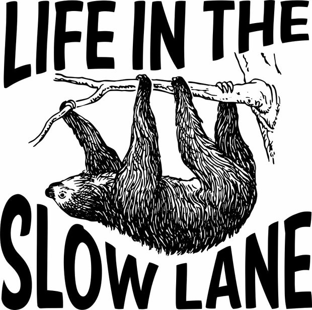 Life In The Slow Lane Sloth Lovers Adult-Tshirt