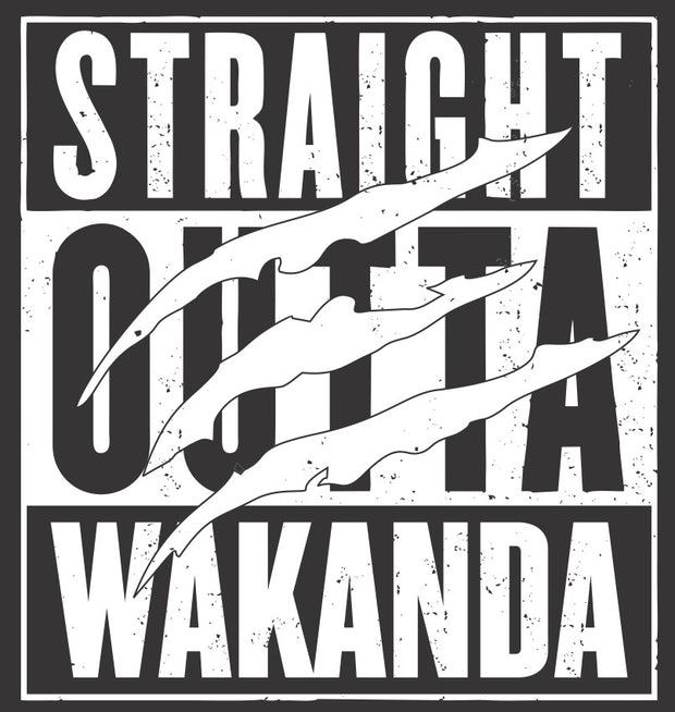 Straight Outta Panther Adult-Tshirt