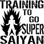 Training To Go Super Saiyan Adult-Tshirt