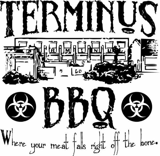 Terminus BBQ Funny Zombie Apocalypse Adult-Tshirt