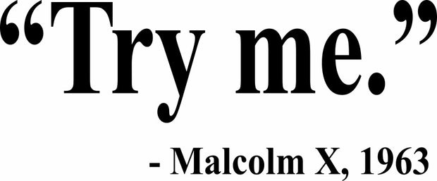 Try Me Malcolm X Quote Adult-Tshirt