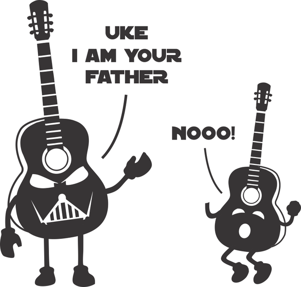 Uke I Am Your Father Adult-Tshirt