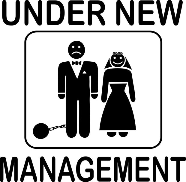 Under New Management Groom Wedding Bachelor Party Adult-Tshirt