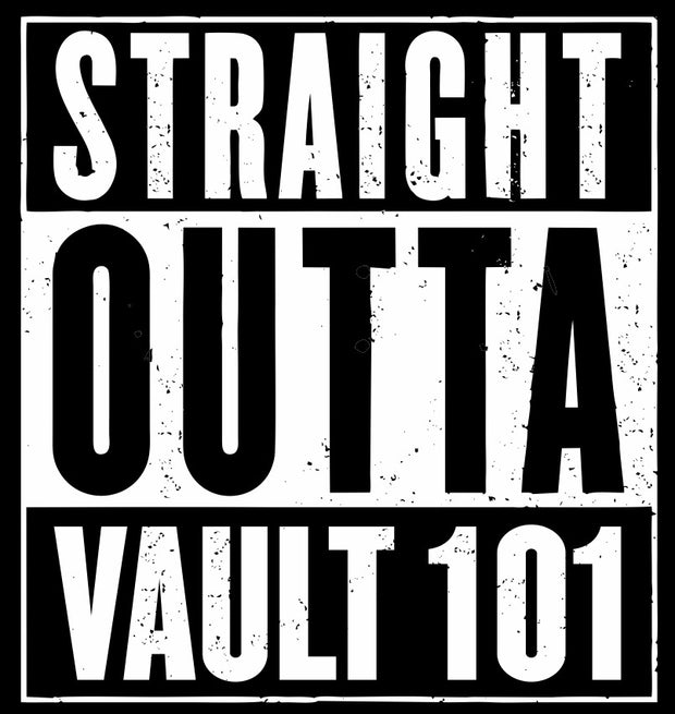 Straight Outta Vault 101 Adult-Tshirt