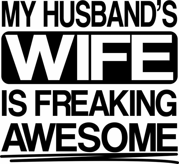 I Love My Awesome Wife Adult-Tshirt