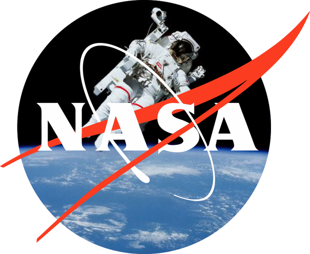 Astronaut NASA Logo Adult-Tshirt